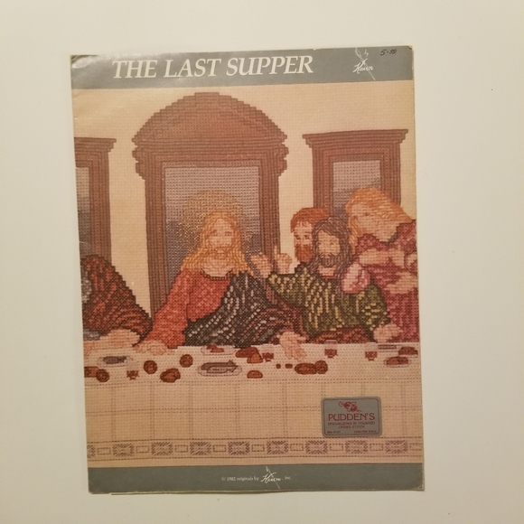 Vintage 1980s Last Supper counting cross stitch pattern - Picture 1 of 1